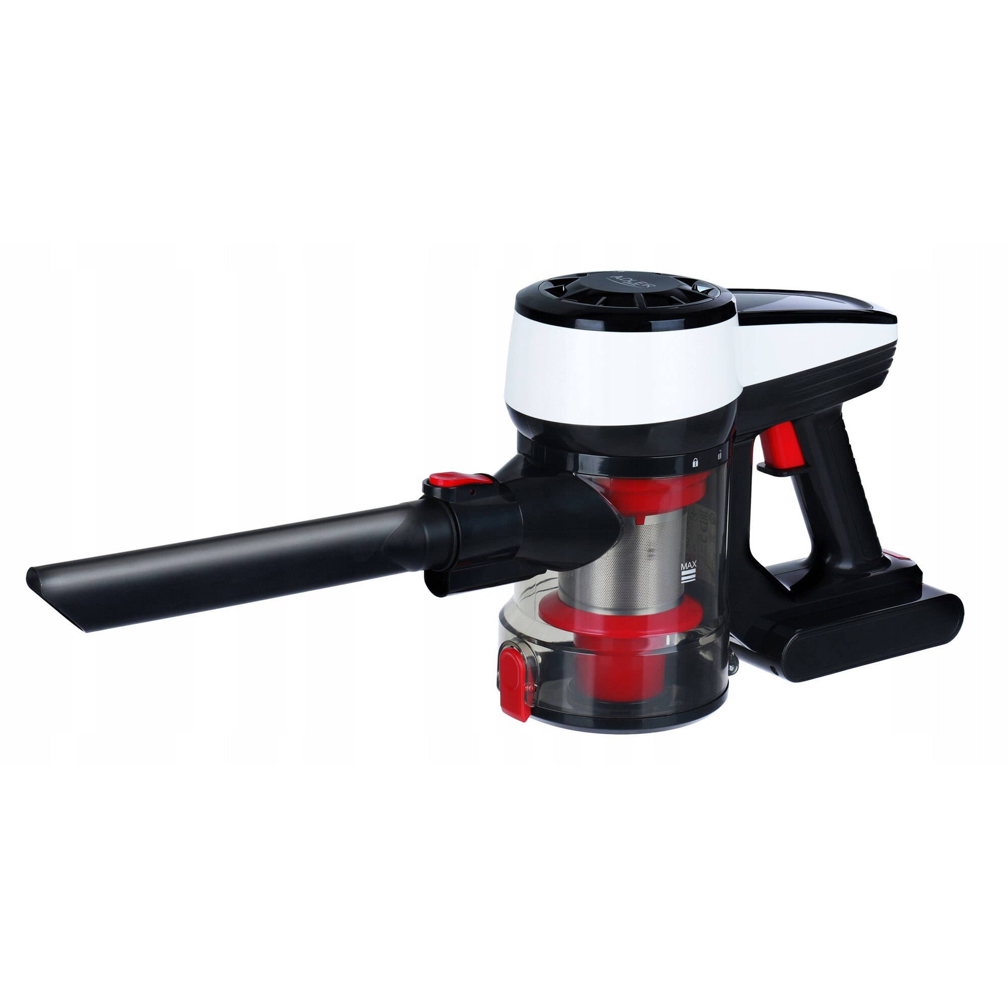 Aspirator vertical ADLER AD 7048 fara sac, motor fara perii, filtru HEPA, LED, baterie 22,2 V 2000 mAh, capacitate 0,8 l, Multicolor, 1 buc