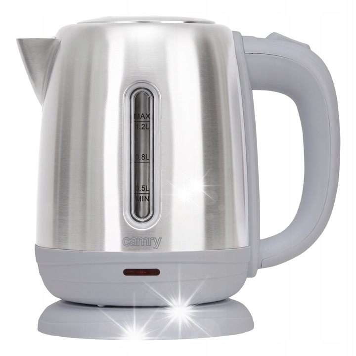 Fierbator electric Adler, 1L, 1200W, inox, cu filtru, automat, compact, 20x20x13cm