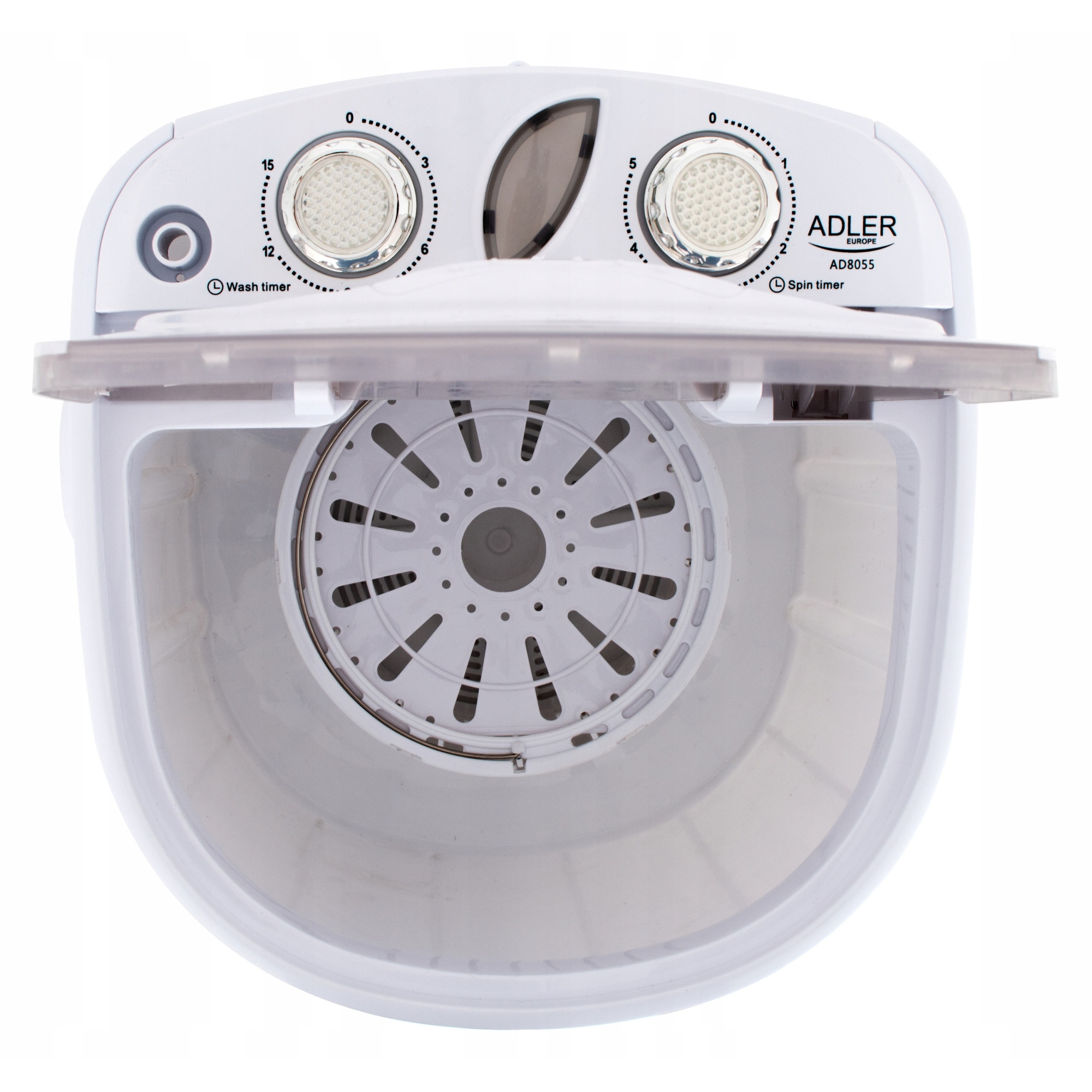 Prala turistica 2 in 1 Adler AD 8055, capacitate 3kg, compacta, 360x370x530cm, consum redus de apa si energie
