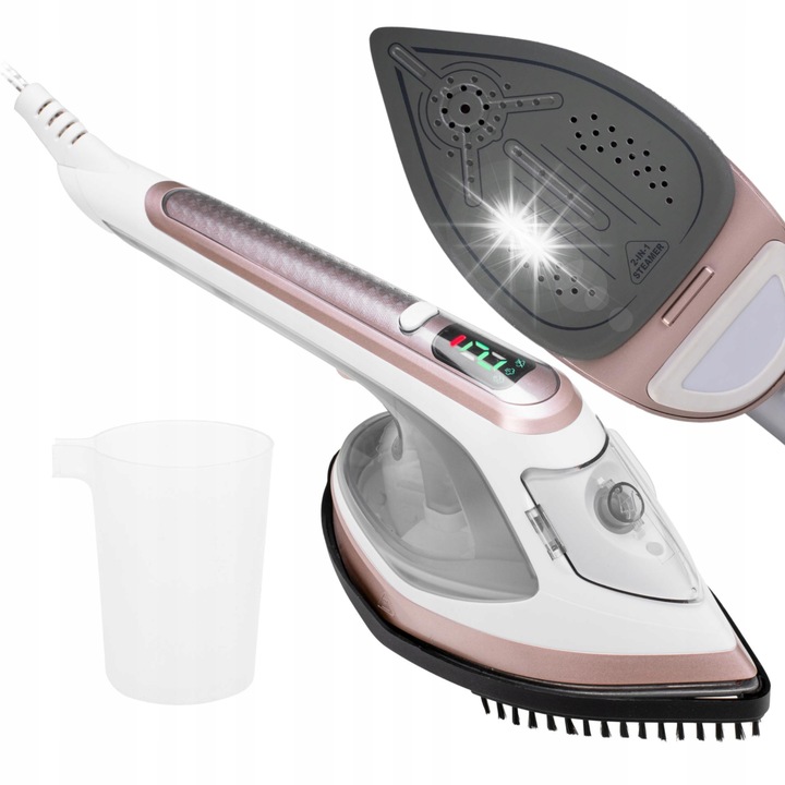 Fier de calcat cu abur Adler, parownica 2w1, ceramica, 1800W, culoare alba