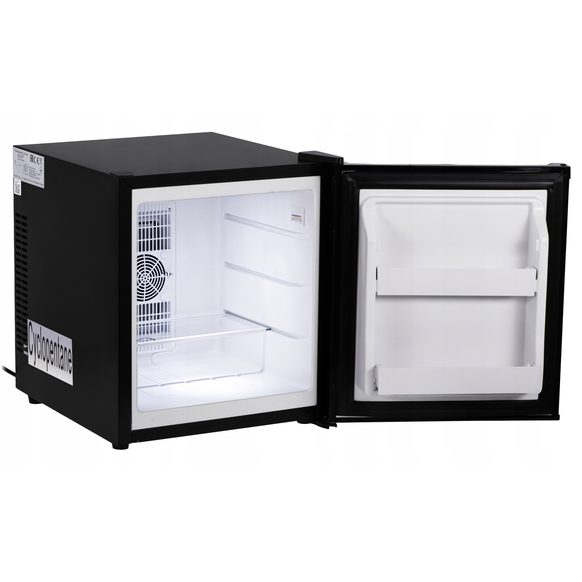 Mini frigider Adler, 28L, negru, iluminare LED