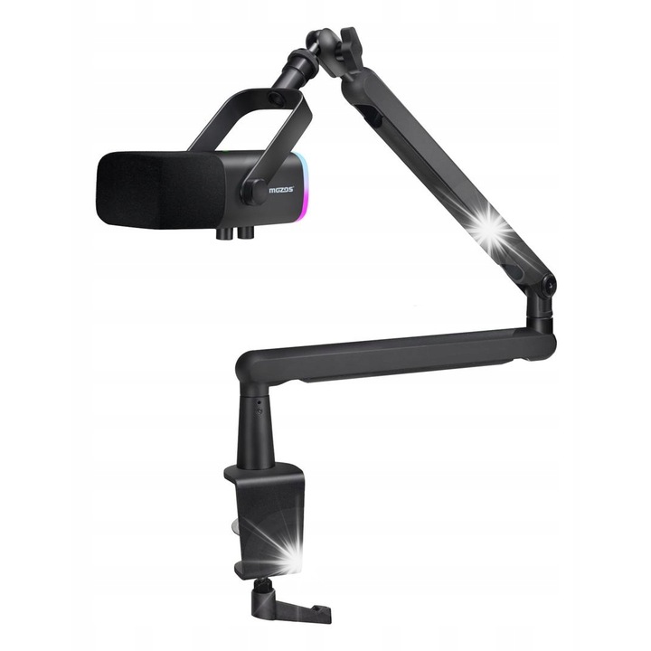Set microfon dinamic Mozos TAM8, negru, 50-16000 Hz, cu suport reglabil