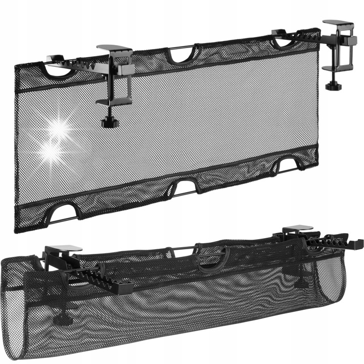 Органайзер за кабели Mozos UCM-1, черен, 914x390 мм, товароносимост 5 кг, монтаж без пробиване