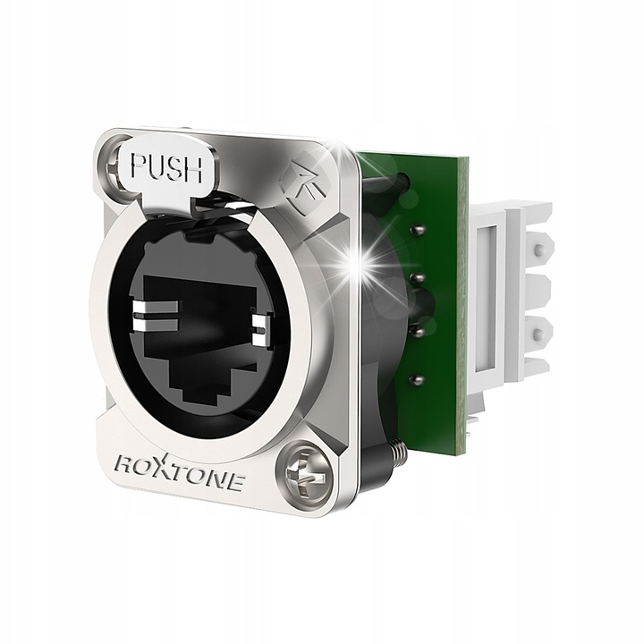 Куплунг RJ45 CAT5e, Roxtone, панелен монтаж, устойчив на корозия, стандартни размери