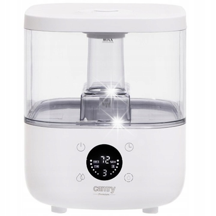 Ултразвуков овлажнител Camry CR 7973w, 100-260 ml/h, функция ароматерапия, бял, 21,9x25x25,6см