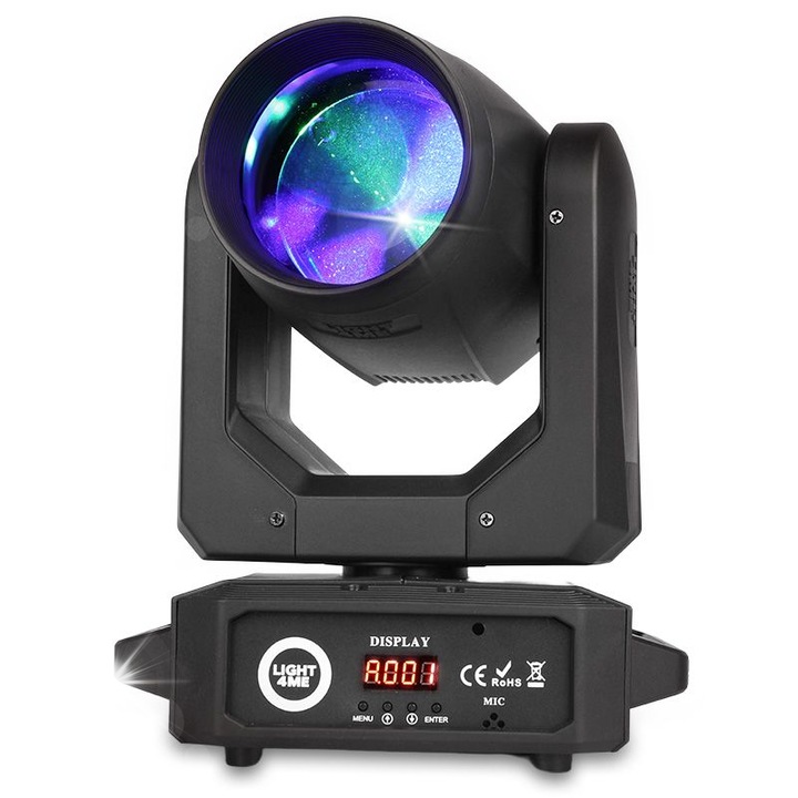 Glowa mobila LED Light4Me Focus 150 Beam, 150W, 8 filtre de culoare, 37x28x27cm, set complet