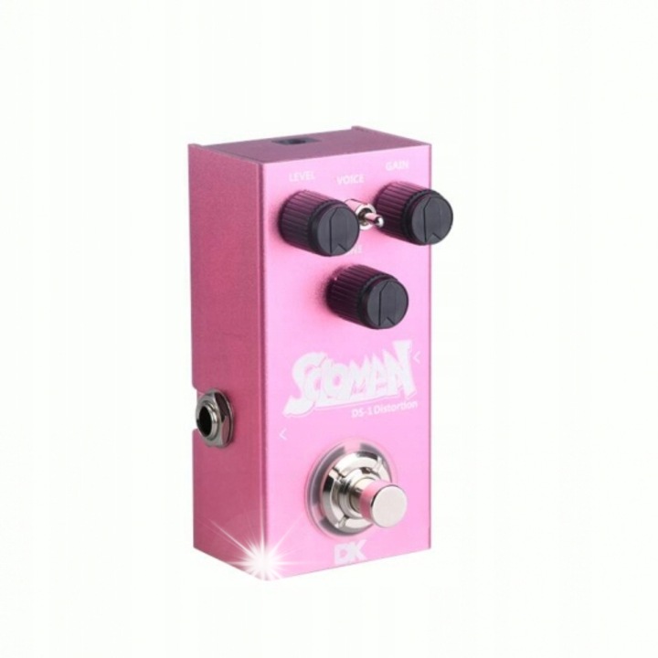 DK Technology DS-1 torzító gitáreffekt, analóg, rózsaszín, 46x95x51mm
