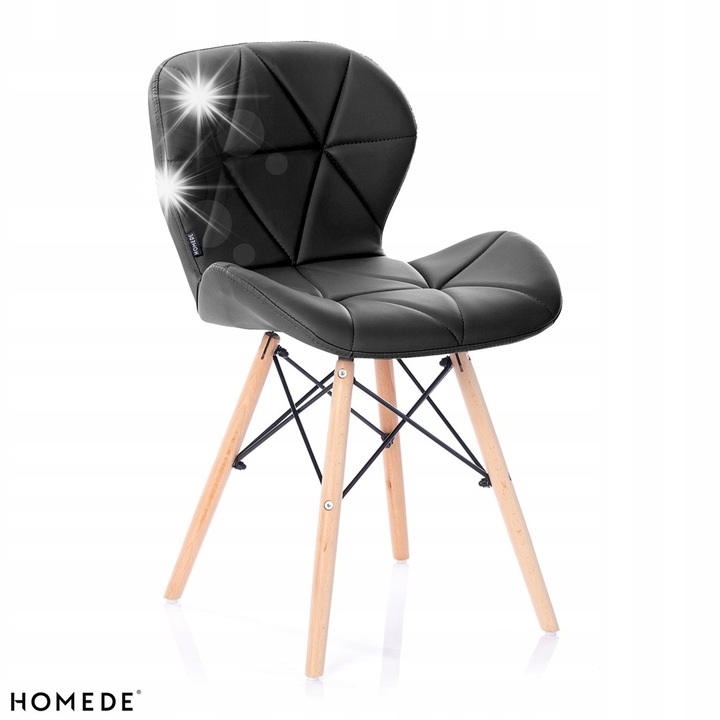 Homede szék, SILLA PU, fekete, 73x47x37cm