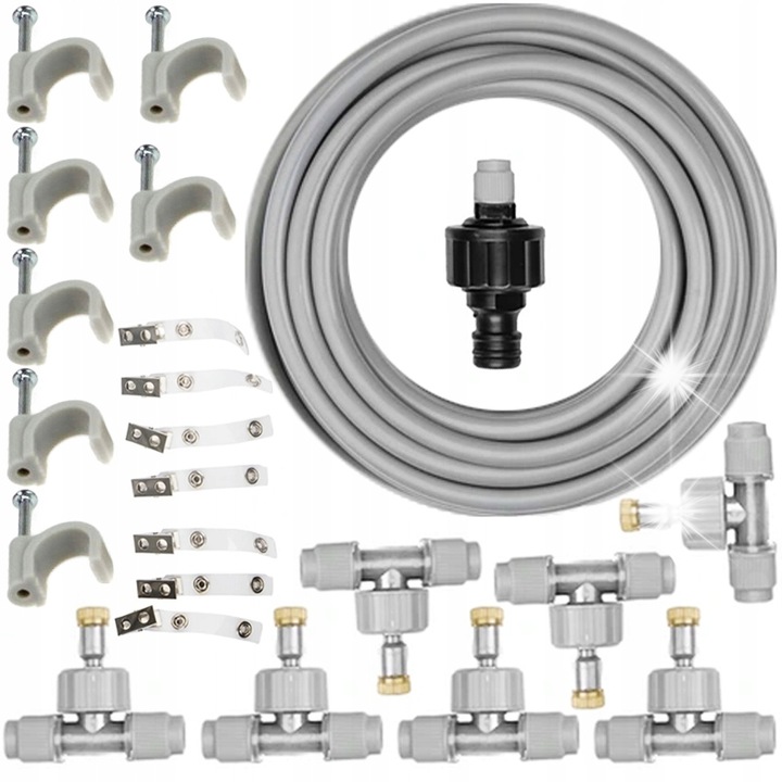 Комплект пръскачки за двор, JohnGreen, 15м, 27 елемента, охлаждане, насекоми