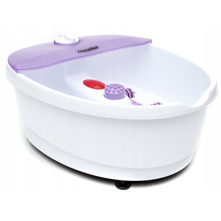 Масажор за крака, Adler, виолетов, 75W, с функция за нагряване и 4 масажни ролки