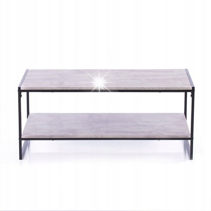 Масичка COXE, черна, 105x53x45см, лофт стил, материал меламин и метал, включен монтажен комплект