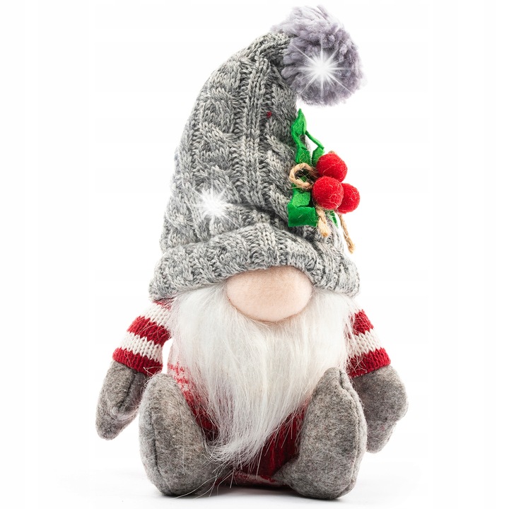 Figurina decorativa Craciun, gnom sezand, set de Craciun