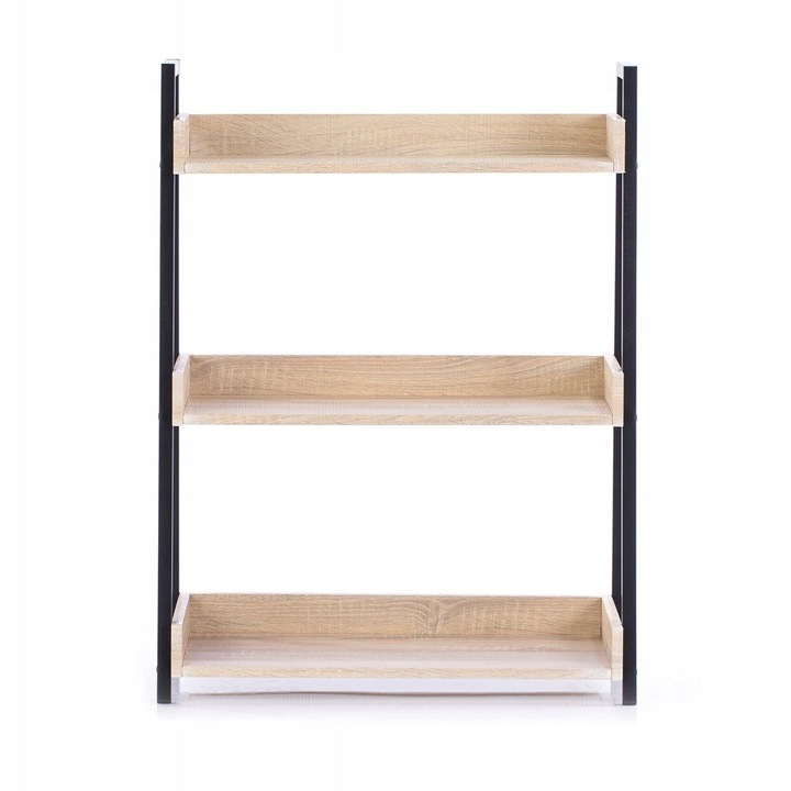 Raft HOMEDE Trax 3 poli, DAB, 67x32x88,5cm, maro/negru