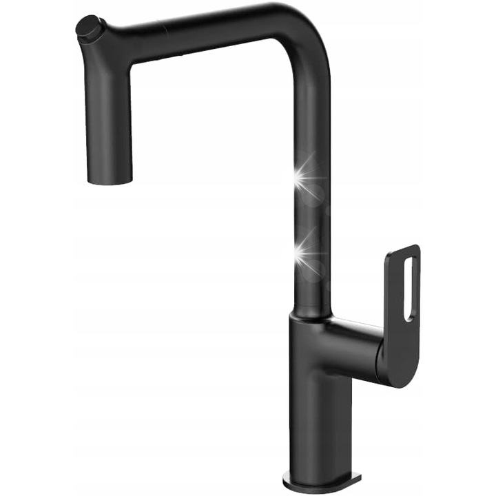 Сгъваем метален санитарен кран с една дръжка, черен