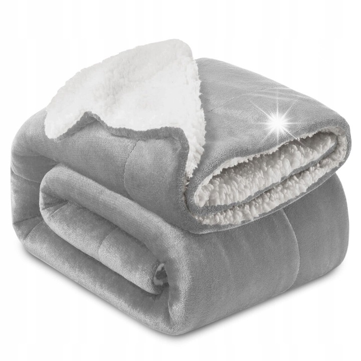 Patura din microfibra rosie, 150x200cm, caldura si confort, antistatica, rezistenta la decolorare