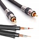Cablul interconect 2xRCA Eagle Cable Deluxe II, 3m, cu mufe metalice aurite, cupru OFC