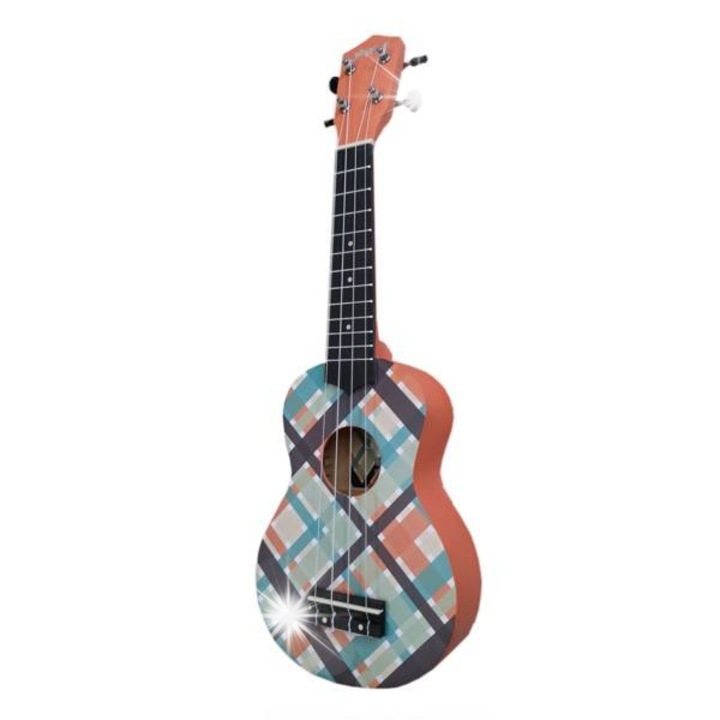 Ukulele Jeremi S3-KP, 21", színes, kezdő kiegészítőkkel
