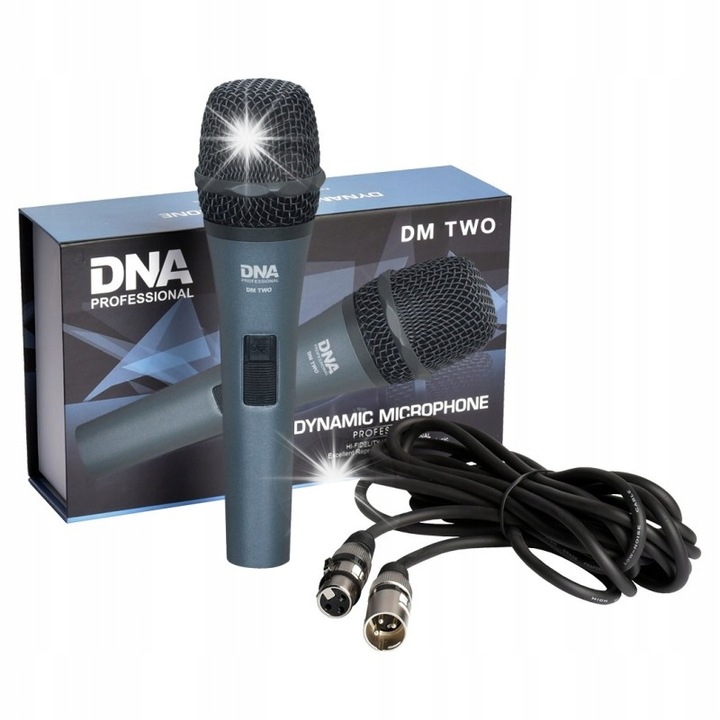 Mikrofon vocal dinamic, DNA DM TWO, caracteristica cardioidala, cablu 5m, set complet