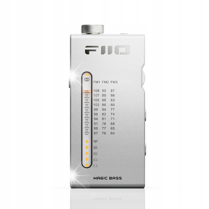 Radio portabil FiiO RR11, amplificator casti USB-C, efecte sonore BASS+3D, argintie, 83,2x39,4x13mm, set cu casti JF11