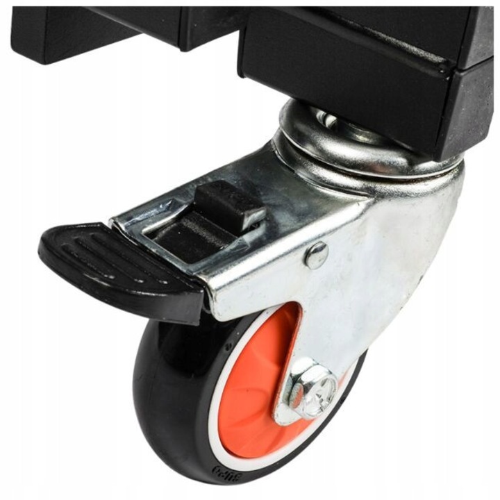 Сгъваема метална транспортна количка, DNA CART M1, 150 кг, 4 колела, черна, размери 67,5-109x40,5x80,5см