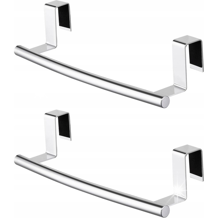 Suporturi pentru prosoape, 2 bucati, inox SUS304, fara gaurire, 10,2"x2,9"x2"