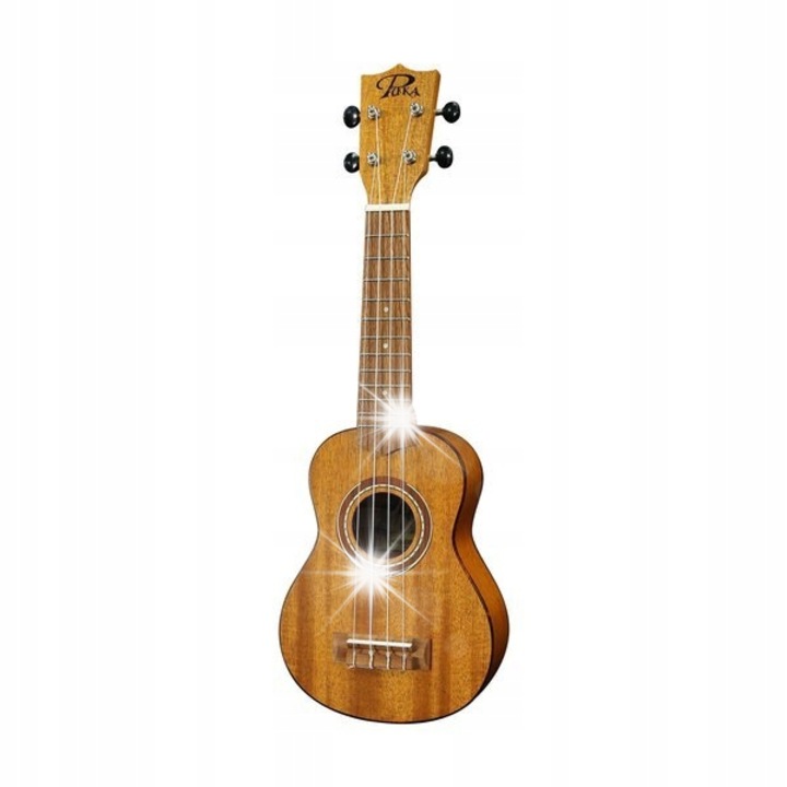 Ukulele PUKA PK-TFS Sopran 21", Sapele, Natural transparent, cu husa