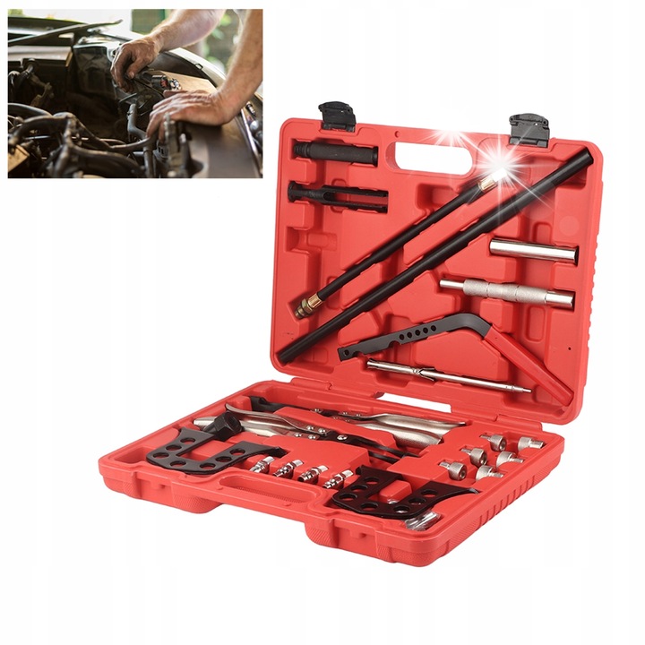 Set unelte service cap cilindru, 27x46x8cm, multicolor