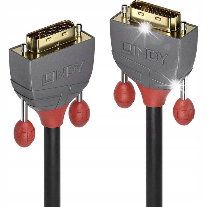 Cabluri DVI-D Dual Link Lindy 10m, 2560x1600, negru