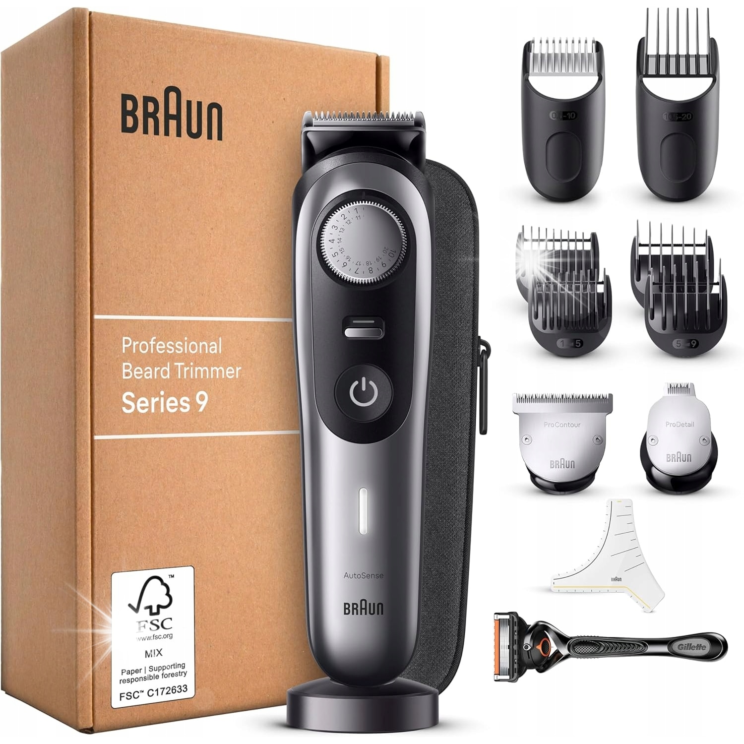 【tu tana】Braun Series 9 9345s-V Aparat de tuns Braun Series 9, 40 setari lungime, 100% waterproof