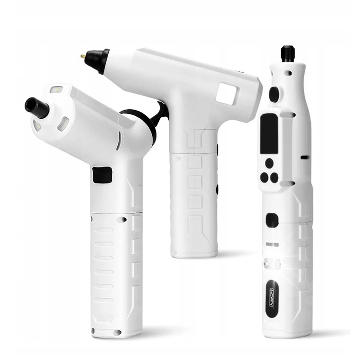 Комплект инструменти 3 в 1, електрическа отвертка, поялник, ротационни инструменти, LED, 3,7V, 2000mAh