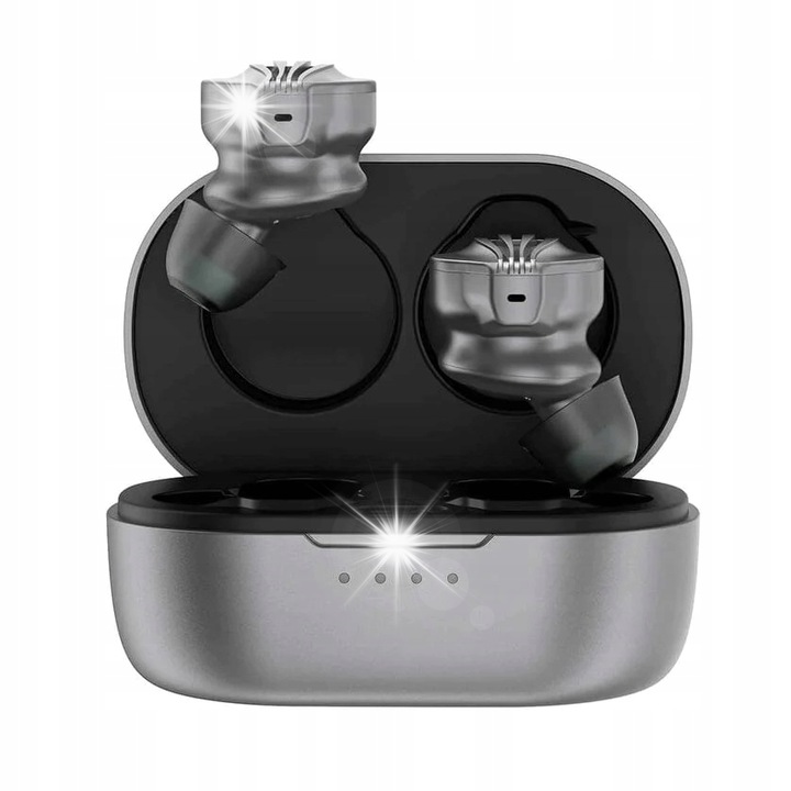 Безжични слушалки FiiO FW3, Bluetooth 5.2, 10 мм, сиви, размери 28.4x22.9x22.6 мм