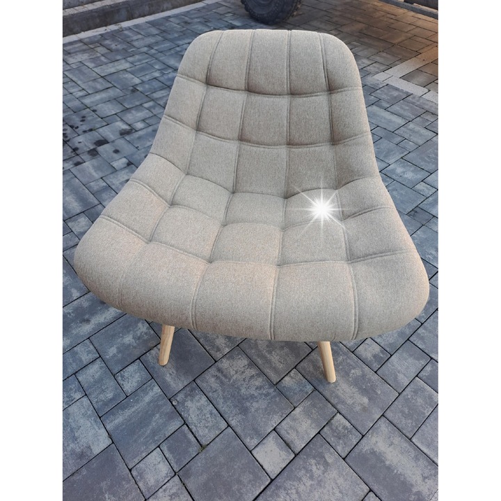 Fotoliu, 101cm, multicolor, set cu picioare si suruburi pentru asamblare