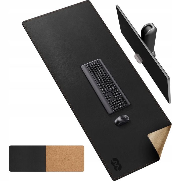 Mouspad Mozos LDP1260, piele ecologica, 120x60cm, negru, set 1 buc.