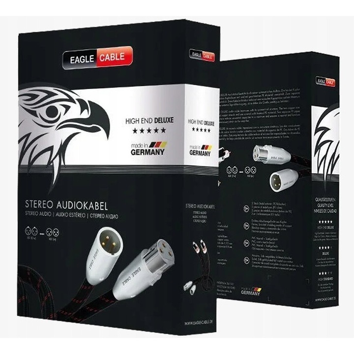 XLR audio kábel 2xXLR Eagle Cable, 0,75m, szimmetrikus, rézmaggal