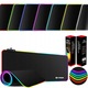 Mousepad, Mozos, RGB LED, 90x40cm, XXL, negru