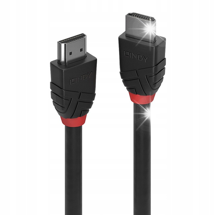 Кабел HDMI 2.1 Black Line, Lindy, 5м, 8K60Hz, 48 Gb/s, черен