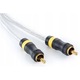 Кабели 2xRCA - 2xRCA Eagle Cable, 0,75м, бял, PVC изолация, висококачествен меден проводник
