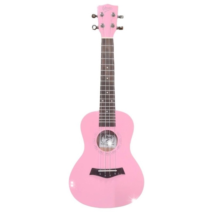 Ukulele koncert V-Tone UK23 PK rózsaszín, 23", 4 húros, szett tokkal