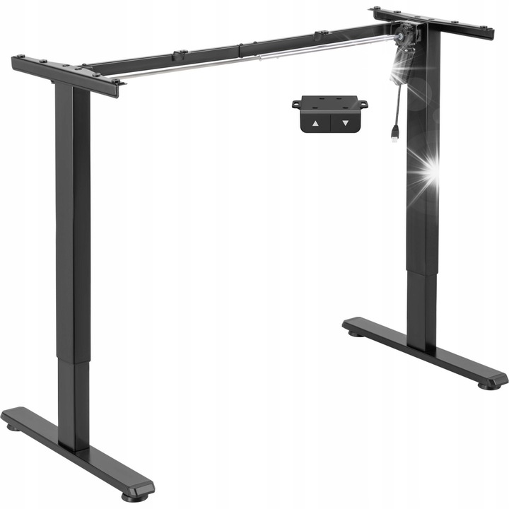 Електрическо бюро Mozos, регулируемо 71-116 см, капацитет 80 кг, комплект с контролен панел с 2 бутона, 1100~1400x600~700 мм