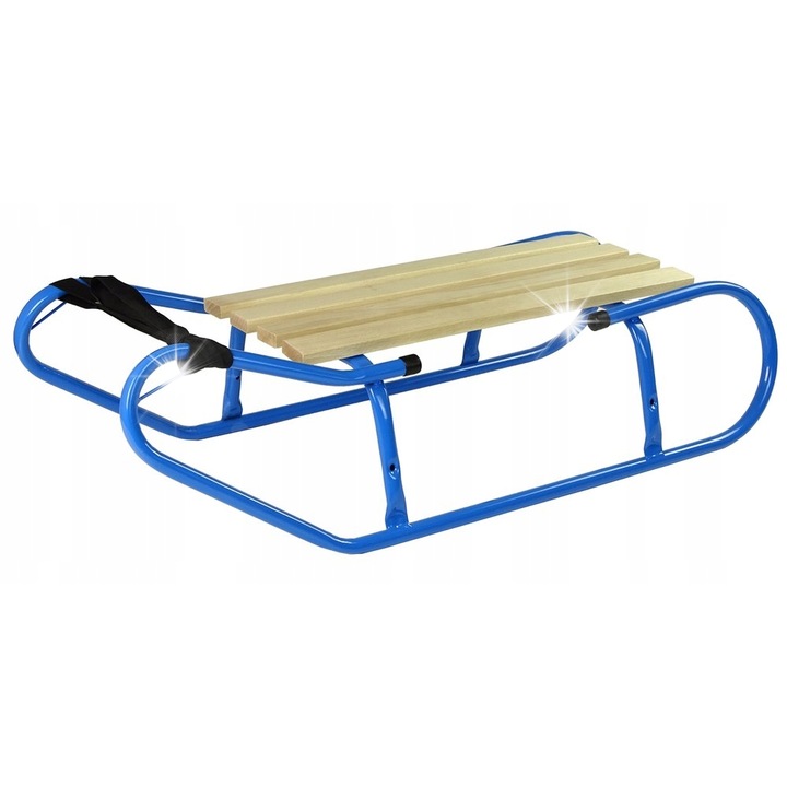 Sanii metalice cu oparere si banda, Lean Toys, 83x37x20cm, albastre