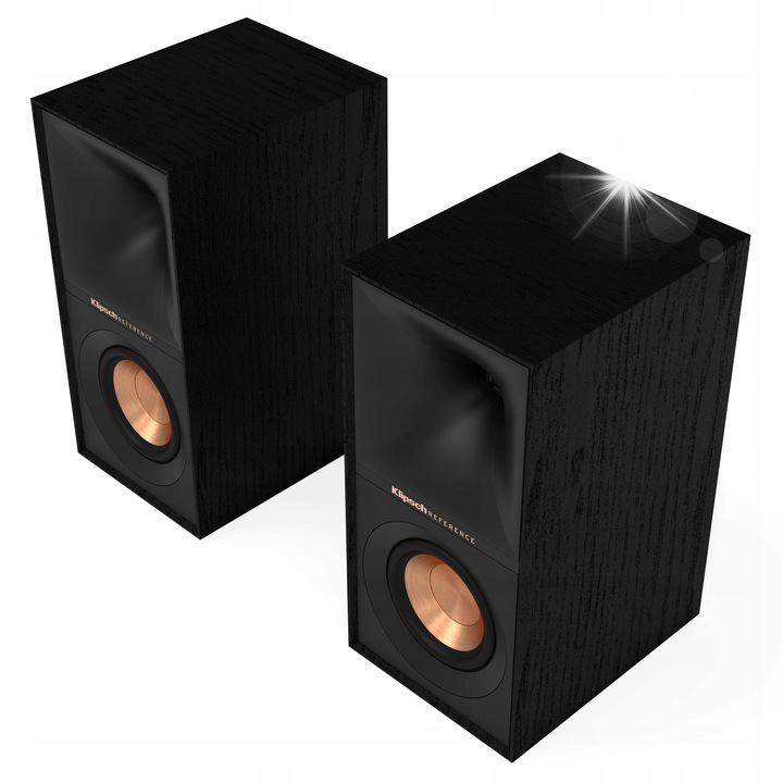 Set 2 boxe de raft Klipsch R-40M, 2 cai Bass-Reflex, tweeter 1" aluminiu LTS in tub Tractrix 90°x90°, woofer 4" TCP cu membrana cuprata, 50W RMS/200W max, 8 Ω, 91 dB, negru, 298 x 216 x 146 mm