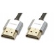 Cabluri HDMI 2.0 Slim Lindy Cromo Line, 1m, 4K, gri