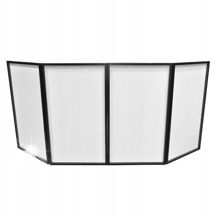 DJ екран Stand4Me компактен, 4 елемента, бял, 2.5x70x120см