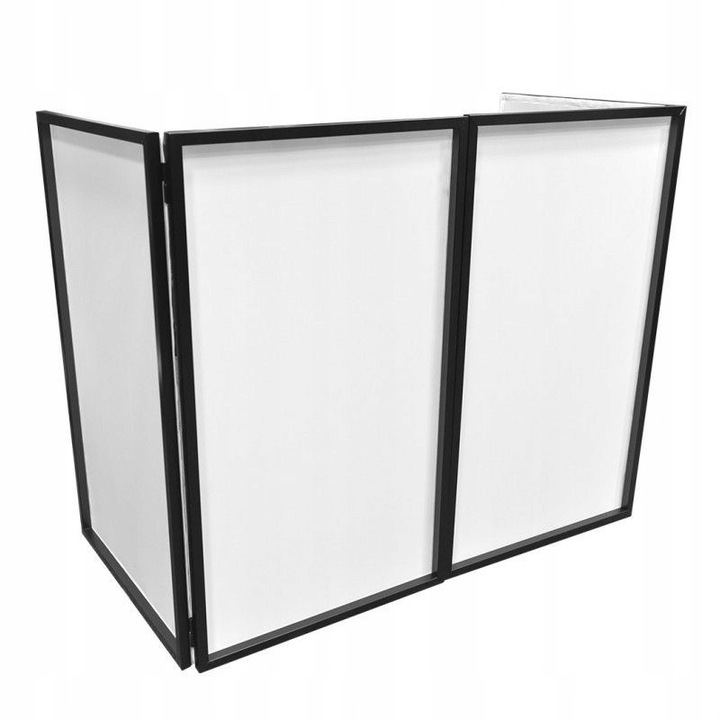 Комплект параван за DJ, STAND4ME, бял/черен