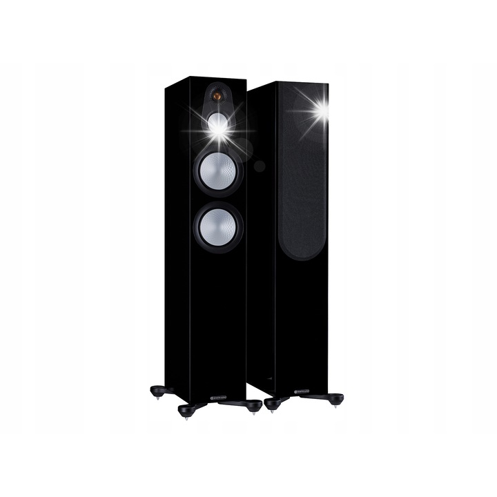 Boxe podea Monitor Audio Silver 300 7G, 3‑cai, 2x woofer 6" RST II, midrange RST II, tweeter 25 mm C-CAM cu UD Waveguide, 31–35.000 Hz, impedanta 8 Ω, Black High Gloss, 1000 x 185 x 332 mm