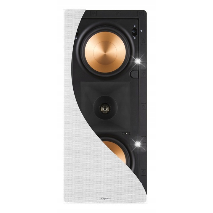 Аудио система за вграждане KLIPSCH PRO-250-RPW, 2x5.25", черна, 19.1x44.2x9.6см