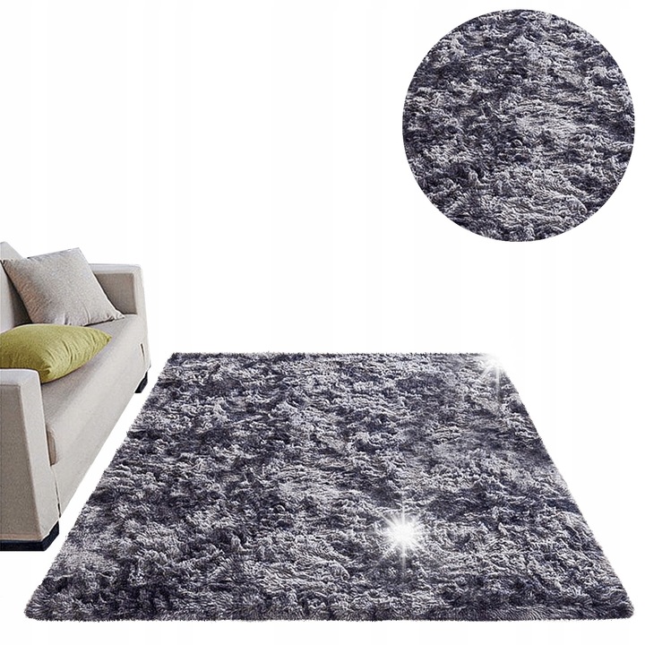 Shaggy Ombre szőnyeg, Strado, 160x200 cm, szürke, csúszásgátló, puha