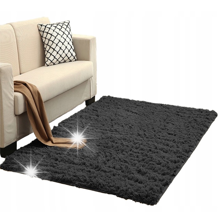 Килим Шаги Страдо 100x150см BlackSky, мек, плътен