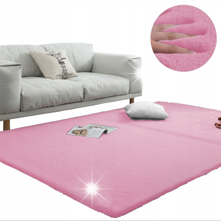 Пухкав килим Rabbit, Strado, SakuraPink, 140x200см, антиалергичен, мек