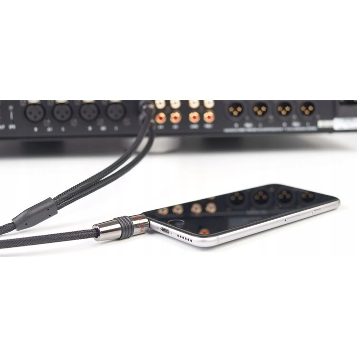 Cablul audio Eagle Deluxe II Jack-2xRCA, 1.6m, cu miez din cupru OFC, izolatie PVC, conectori auriti